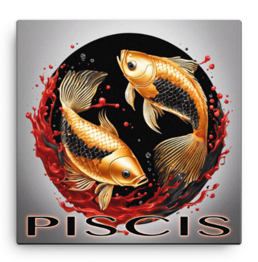 Piscis Zodiac Print Canvas