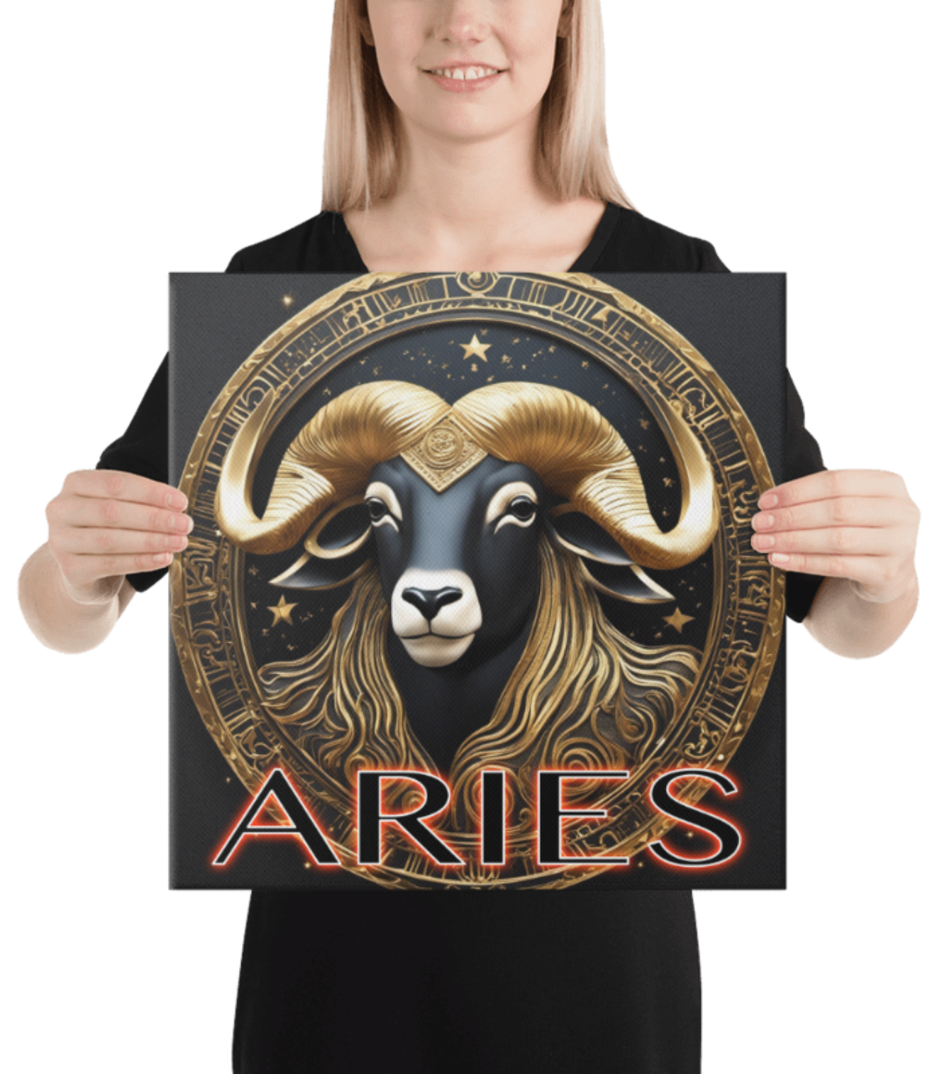 Aries Zodiac Print On Canvas