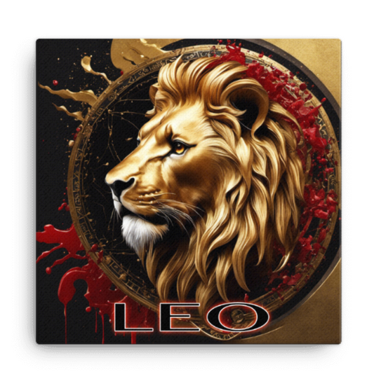 Leo Zodiac Print On Canvas