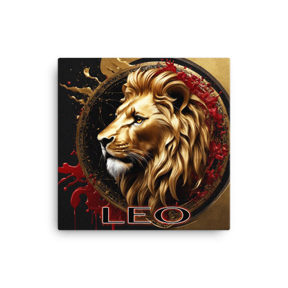 Leo Zodiac Print On Canvas