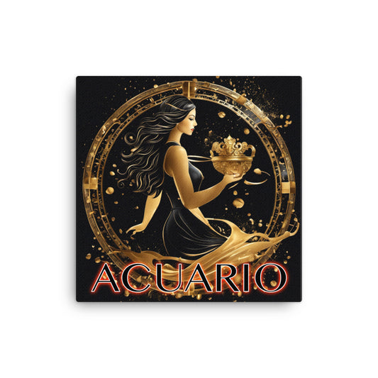 Acuario Zodiac Print On Canvas