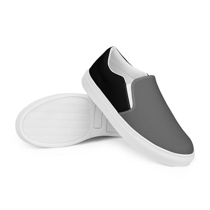 Black and Grey Men’s slip-on canvas shoes